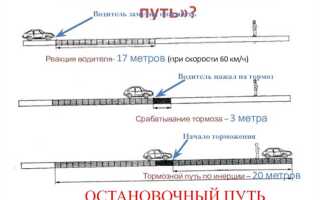 Что такое остановочный путь автомобиля