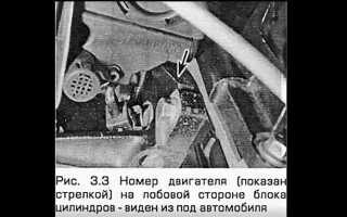 Где находится номер двигателя у ford фокуса