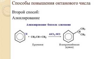 Как понизить октановое число бензина