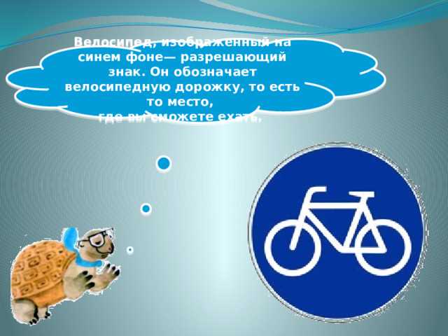 Какой знак обозначает велосипедную полосу