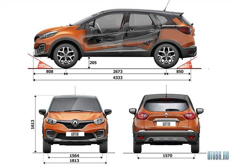Технические характеристики бака Renault Kaptur по годам выпуска