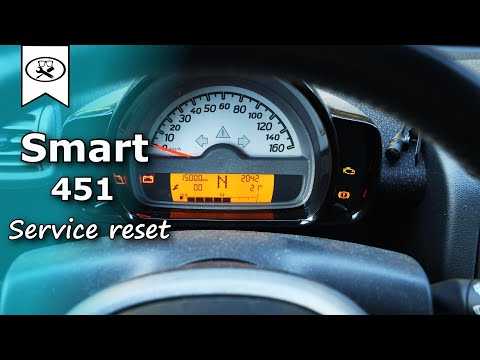 Где находится кнопка сброса на панели приборов Smart 452