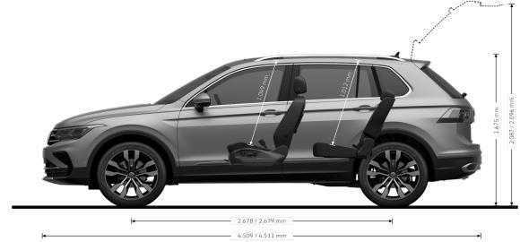 Бак Tiguan в комплектациях для европейского и американского рынков