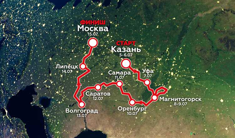 Города старта и финиша гонки в 2023 году