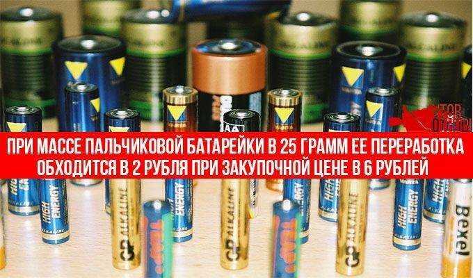 Какую площадь загрязняет одна батарейка