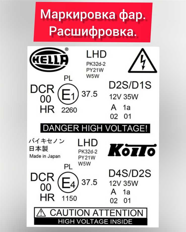 Что означает маркировка LHD на фаре и где она наносится