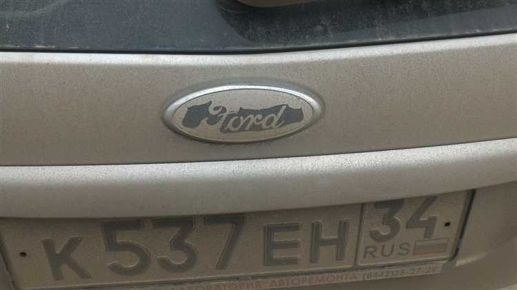 Где расположена маркировка на заднем бампере Ford Focus