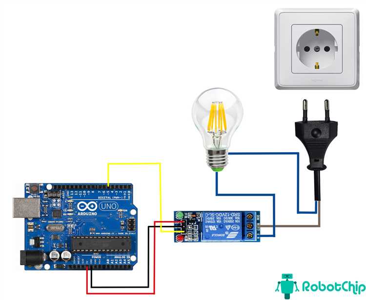 Схема подключения реле к контактам Arduino