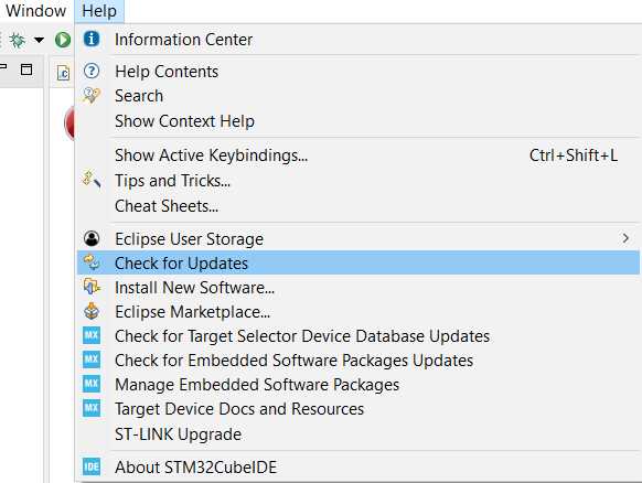 Переход на страницу загрузки STM32CubeMX