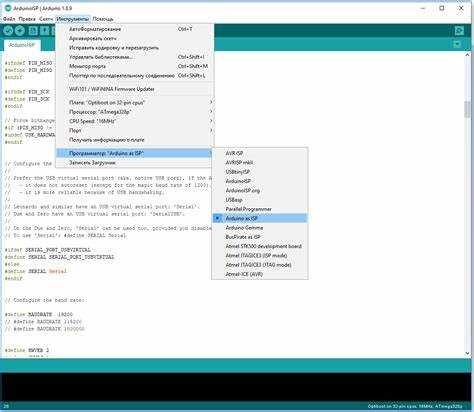 Подключение программатора к контактам платы Arduino Pro Mini