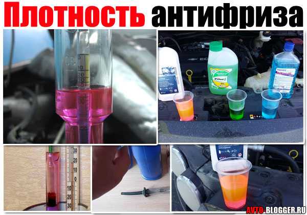 Какая должна быть плотность антифриза