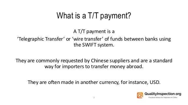 Какие реквизиты нужны для оформления T/T-платежа