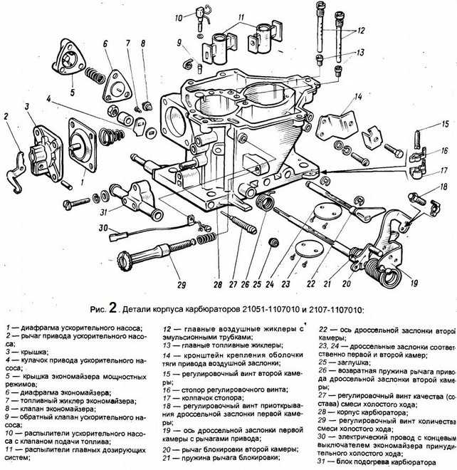 Снятие карбюратора с двигателя ВАЗ 2107