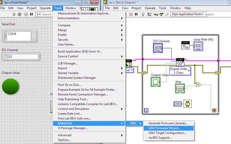 Отладка и проверка корректности обмена данными между Arduino и LabVIEW