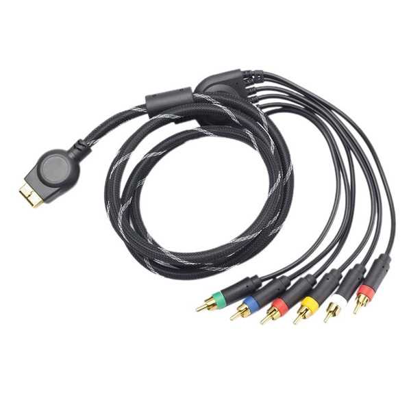 Подключение кабеля к PS2 и телевизору